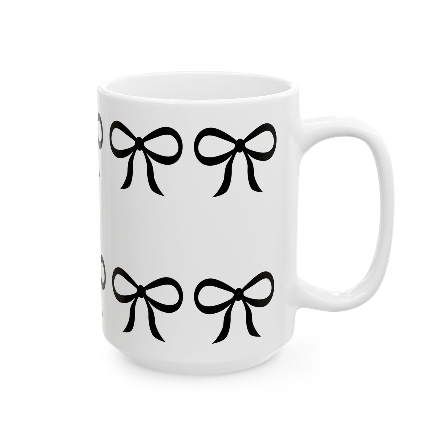 Coquette Mug, Black Bows Coffee Cup