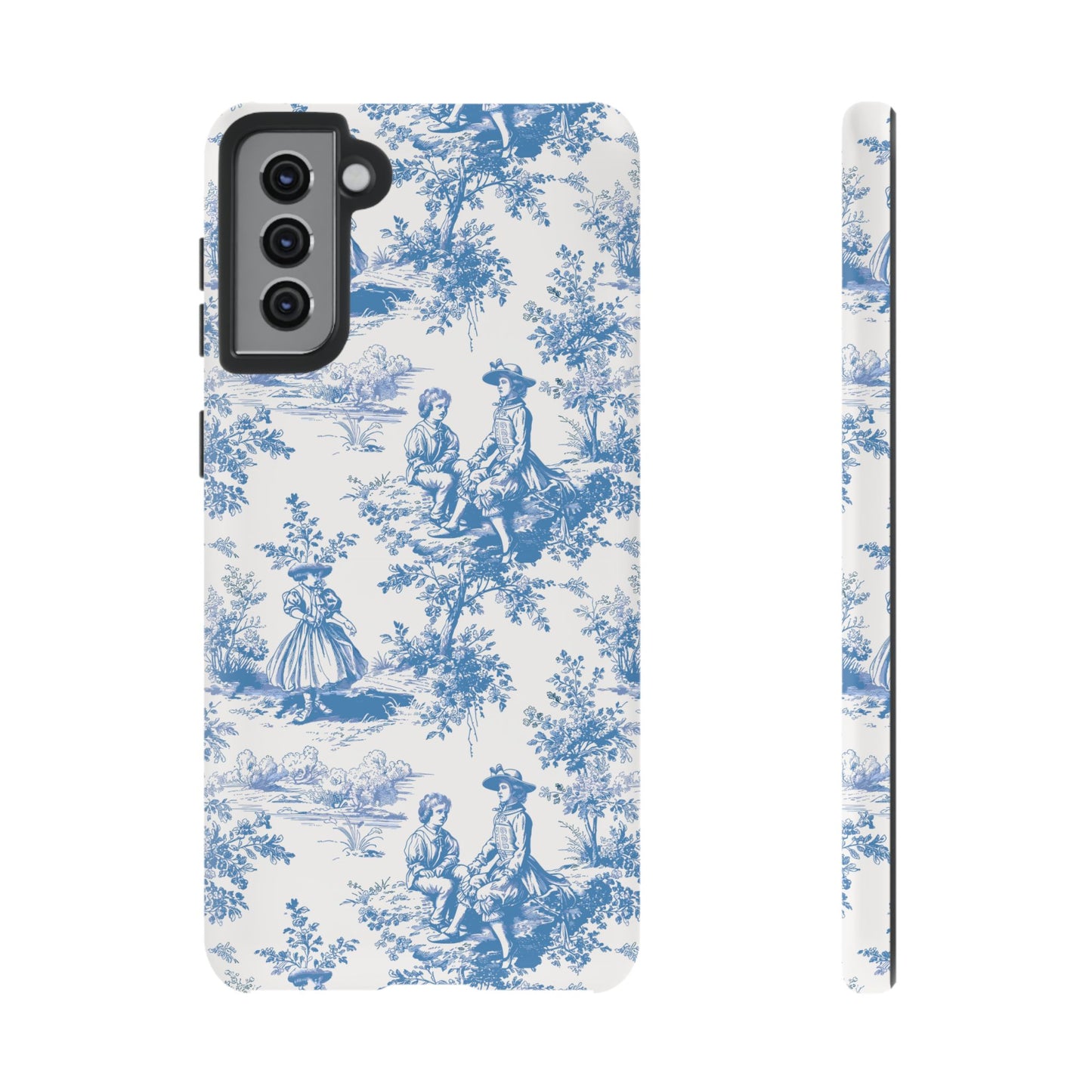 Blue Toile Phone Case – Cover for iPhone, Samsung, Google Pixel