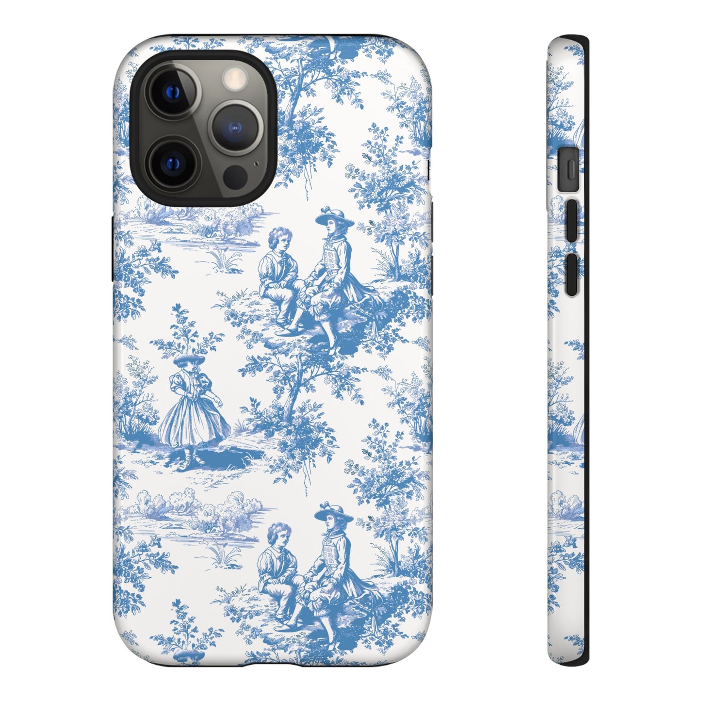 Blue Toile Phone Case – Cover for iPhone, Samsung, Google Pixel