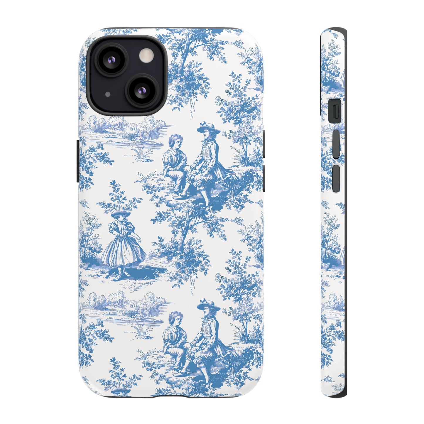 Blue Toile Phone Case – Cover for iPhone, Samsung, Google Pixel