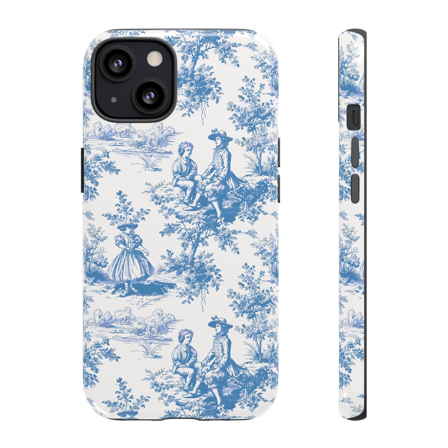 Blue Toile Phone Case – Cover for iPhone, Samsung, Google Pixel