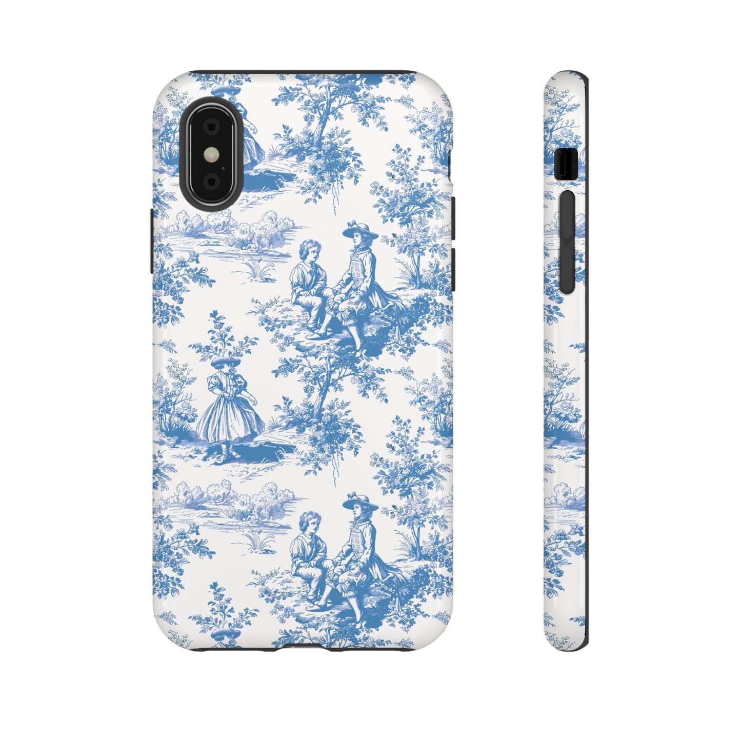 Blue Toile Phone Case – Cover for iPhone, Samsung, Google Pixel
