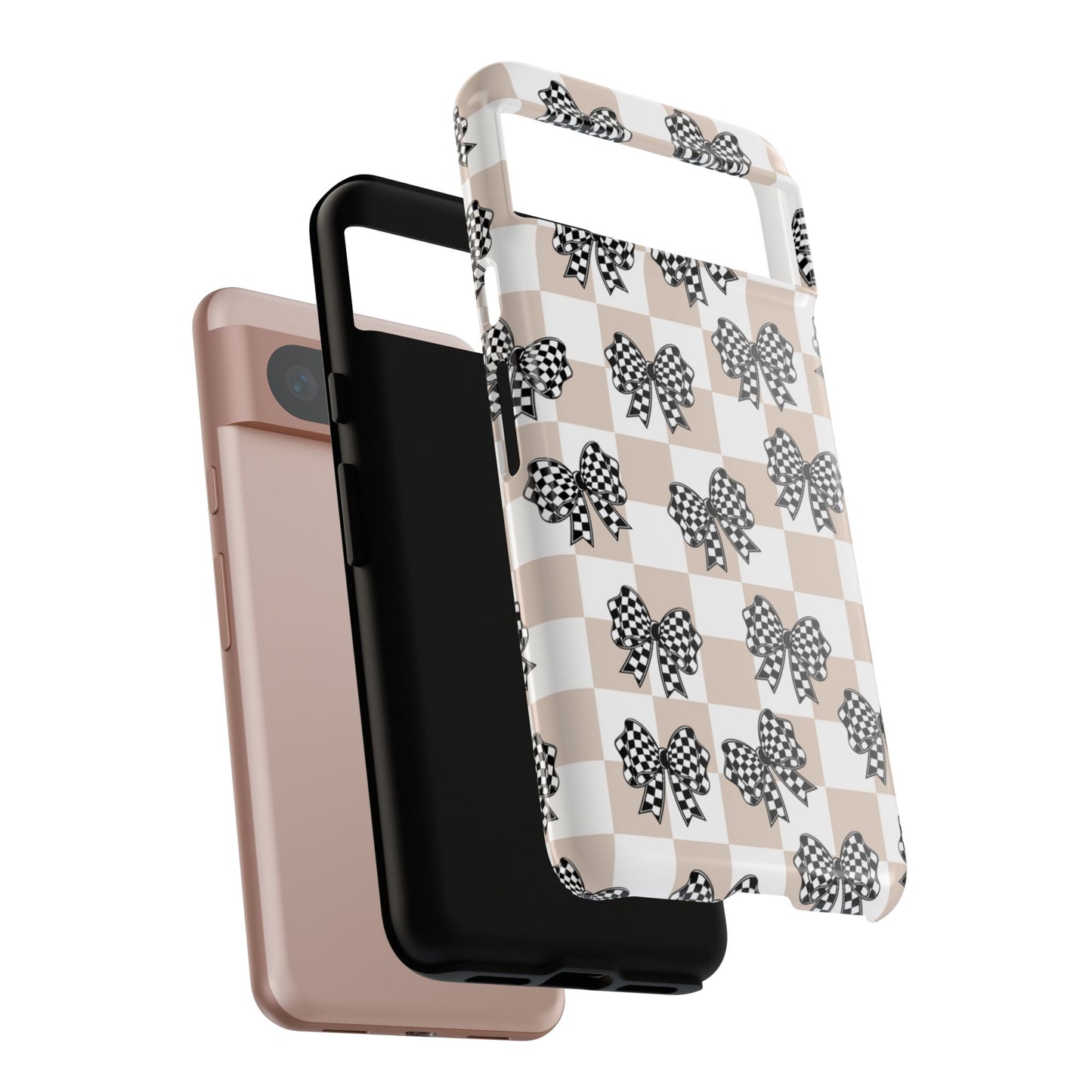 iPhone 16, Samsung S25, Google Pixel 9 Tough Phone Case, Coquette Retro Design All Models
