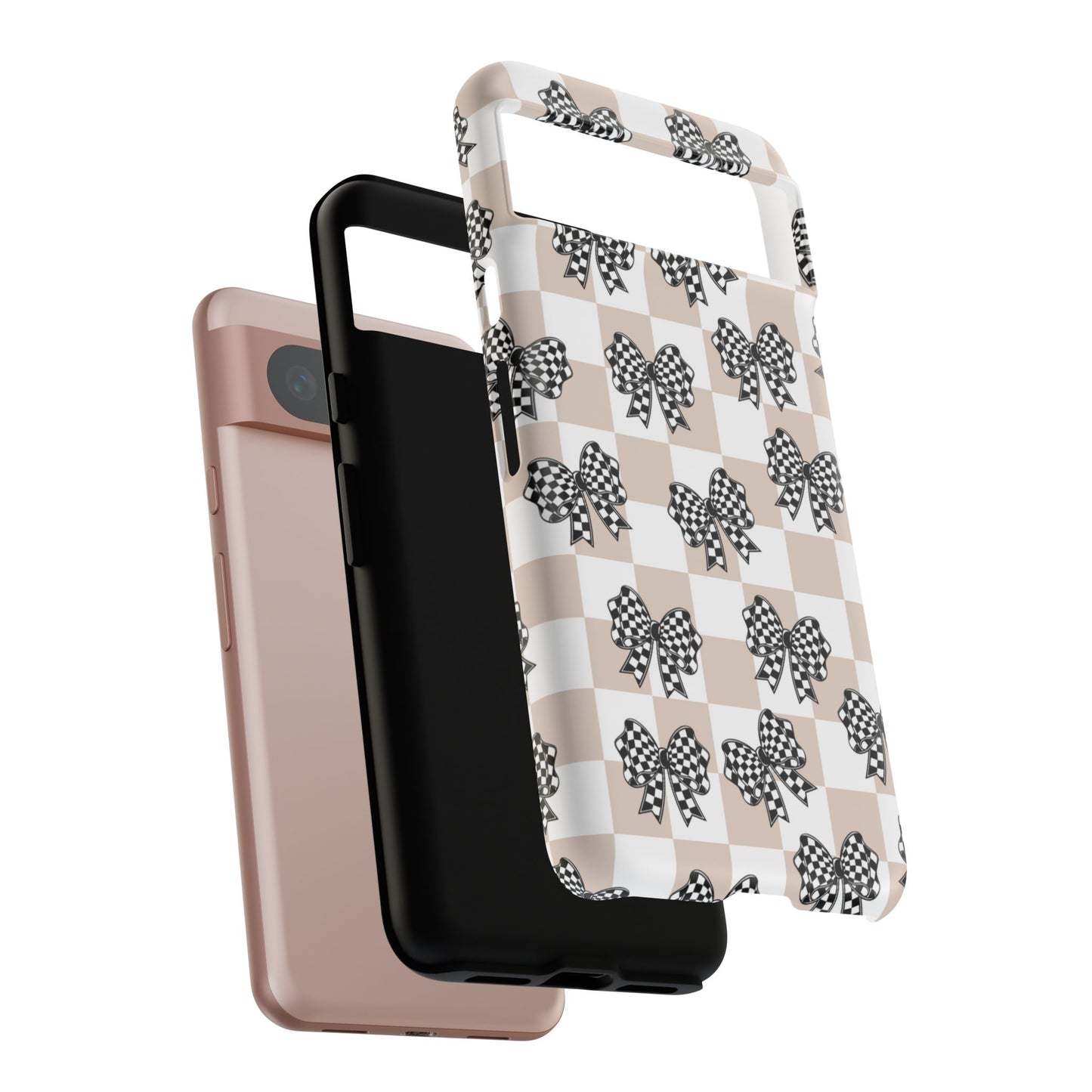 iPhone 16, Samsung S25, Google Pixel 9 Tough Phone Case, Coquette Retro Design All Models