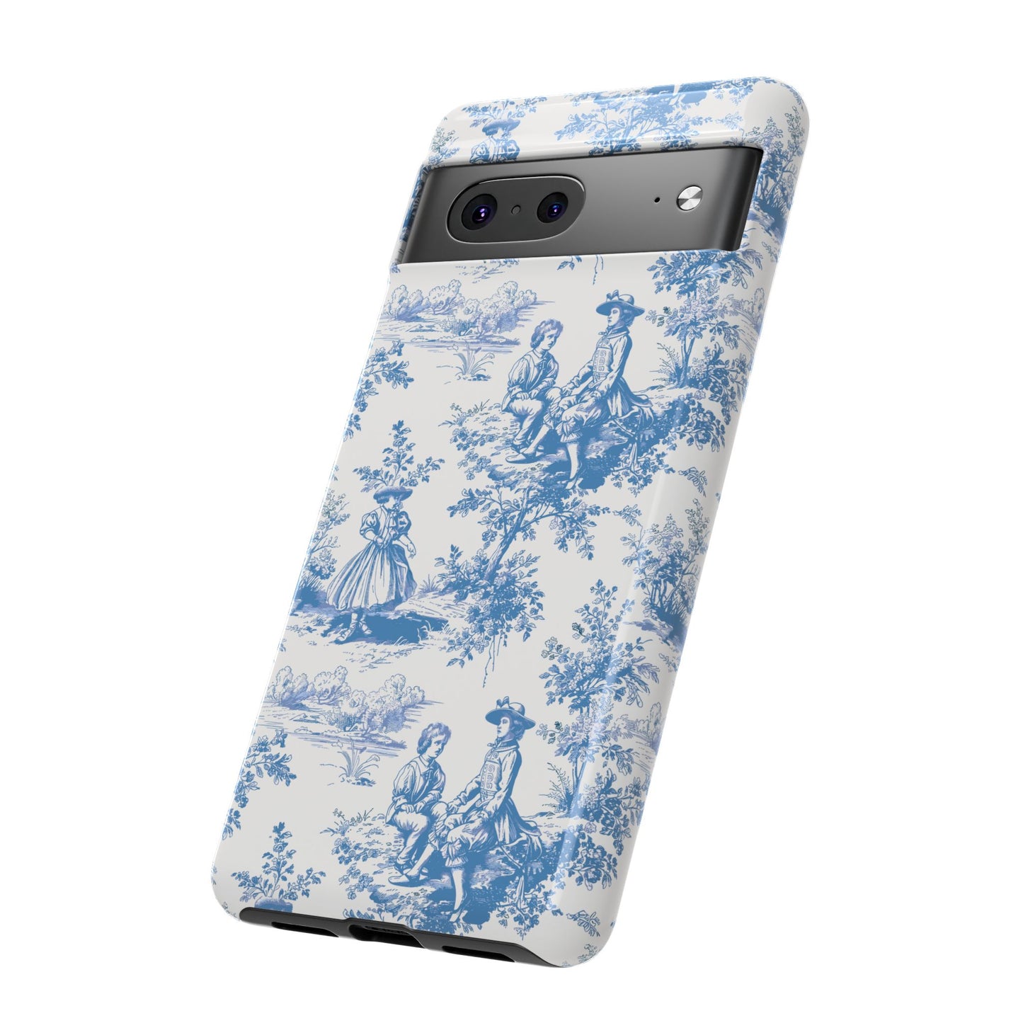 Blue Toile Phone Case – Cover for iPhone, Samsung, Google Pixel