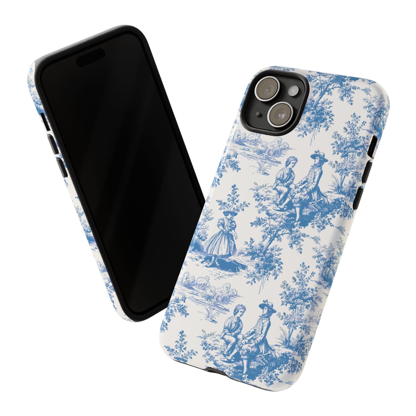 Blue Toile Phone Case – Cover for iPhone, Samsung, Google Pixel