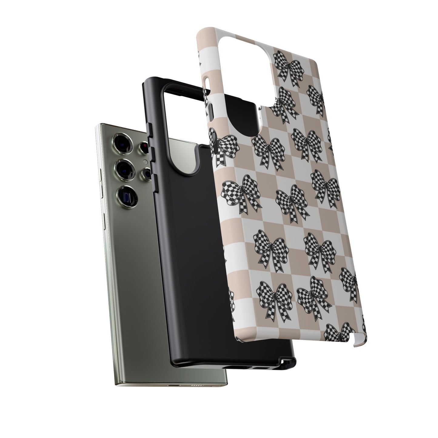 iPhone 16, Samsung S25, Google Pixel 9 Tough Phone Case, Coquette Retro Design All Models