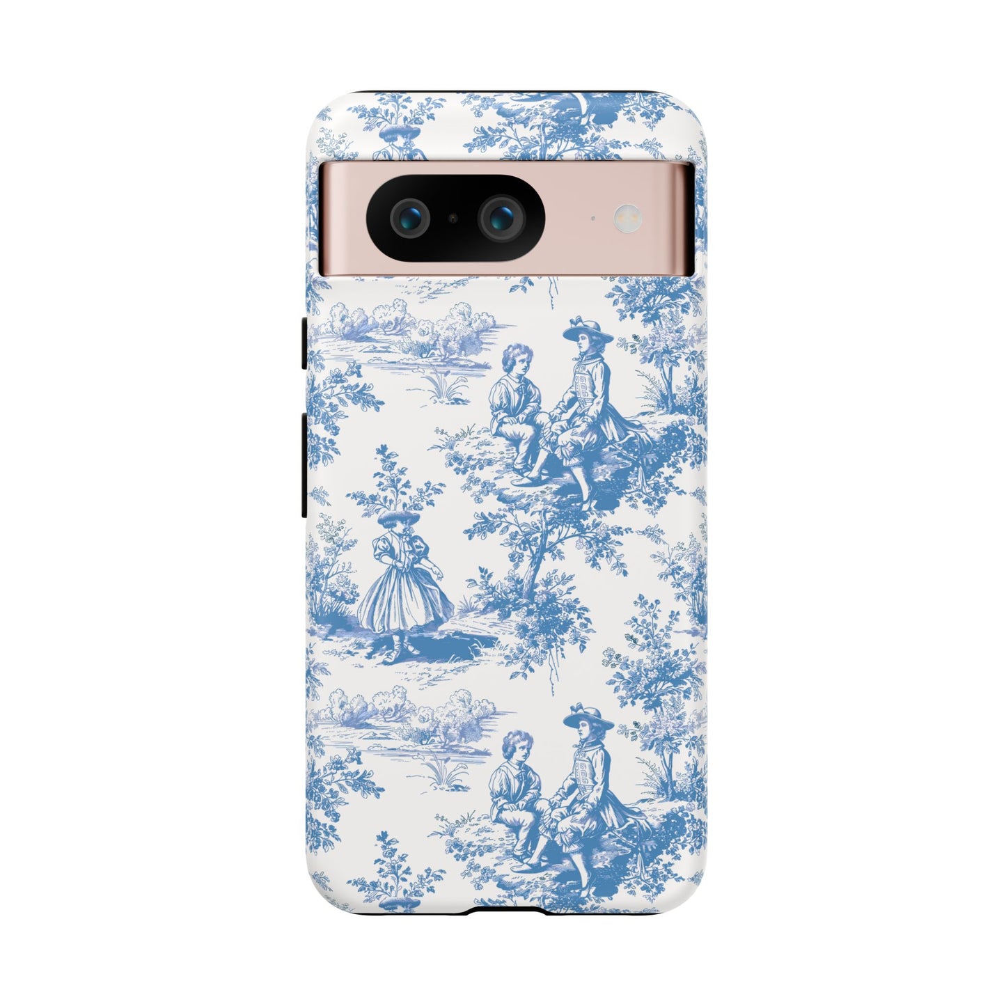 Blue Toile Phone Case – Cover for iPhone, Samsung, Google Pixel