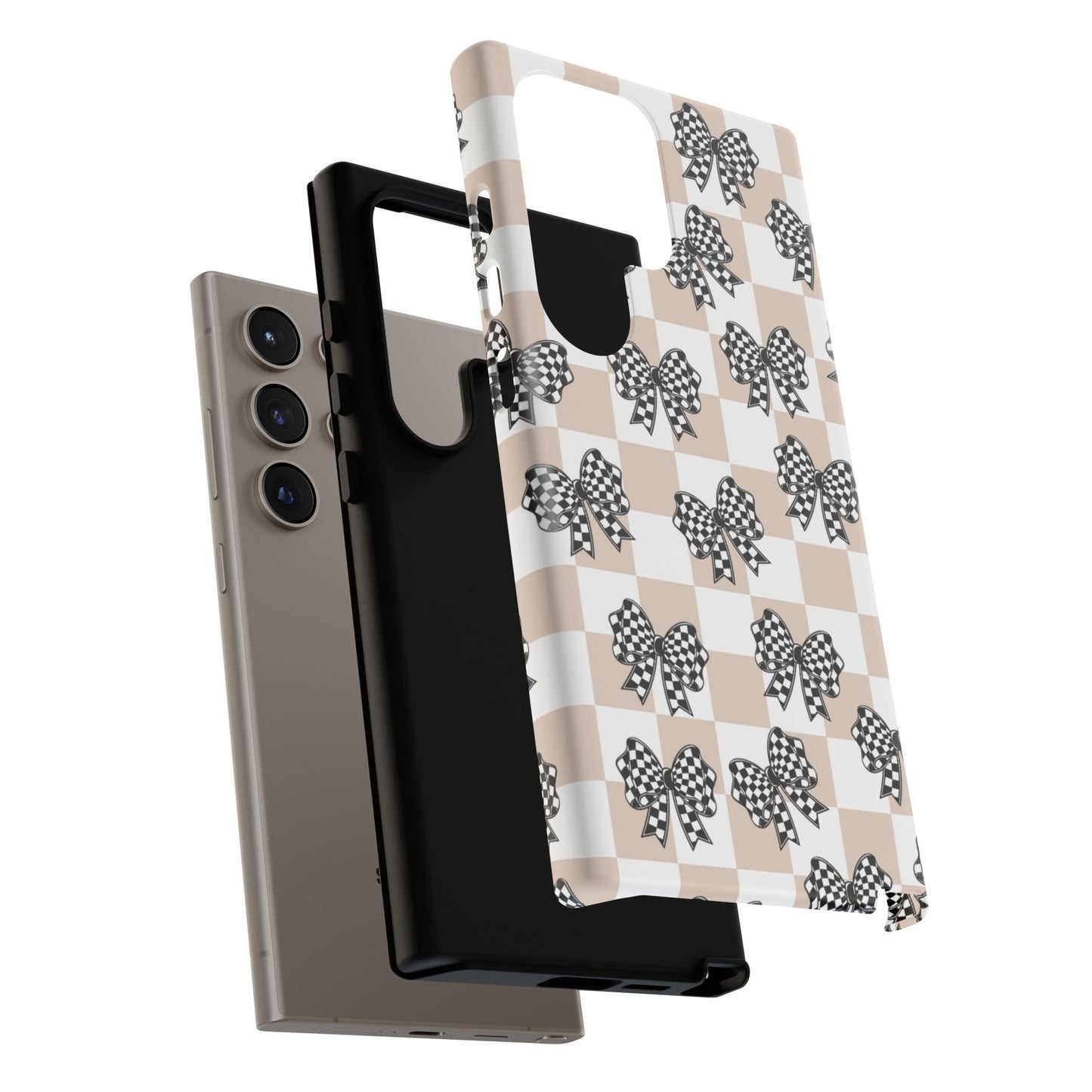 iPhone 16, Samsung S25, Google Pixel 9 Tough Phone Case, Coquette Retro Design All Models