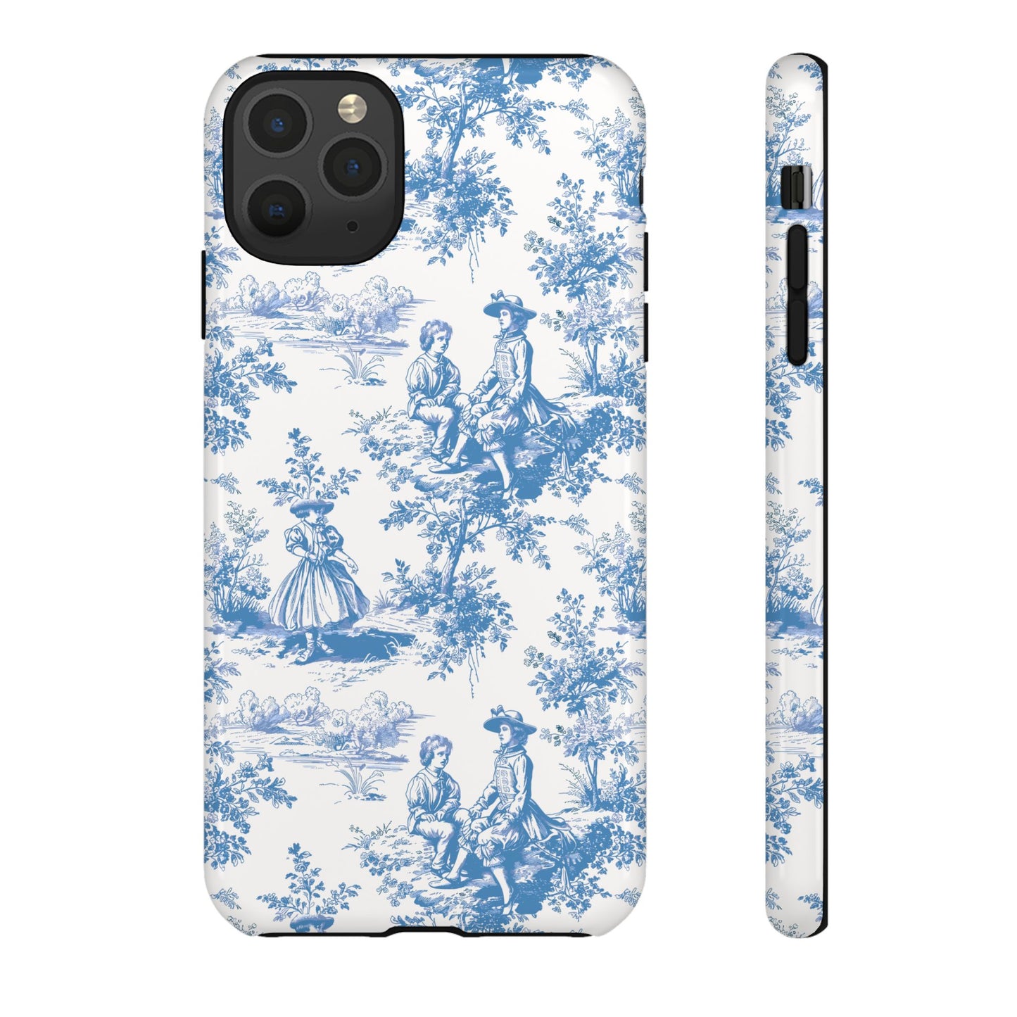 Blue Toile Phone Case – Cover for iPhone, Samsung, Google Pixel