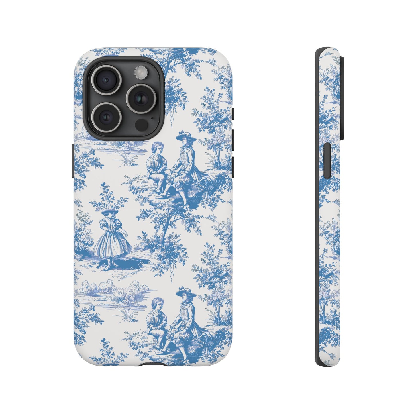 Blue Toile Phone Case – Cover for iPhone, Samsung, Google Pixel