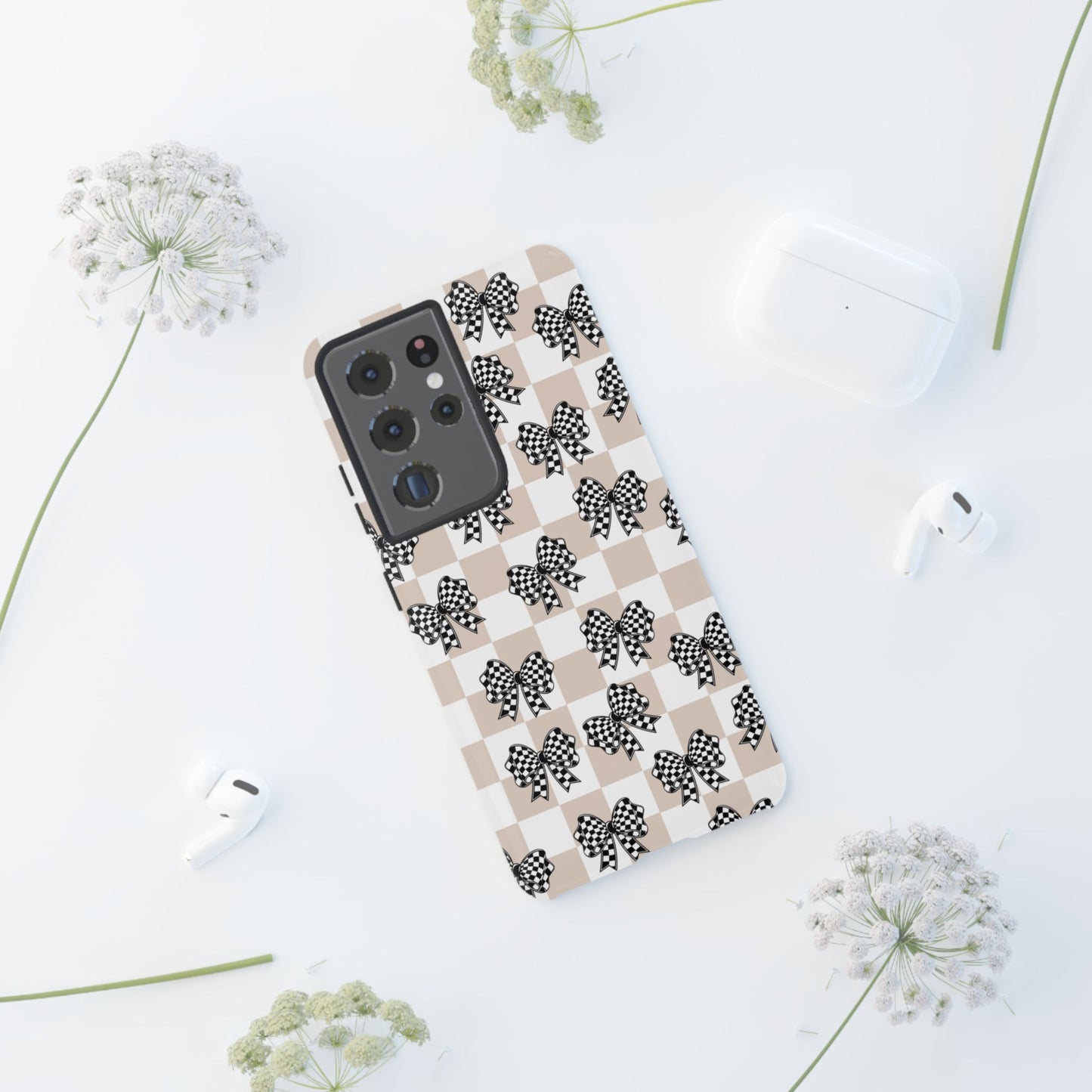 iPhone 16, Samsung S25, Google Pixel 9 Tough Phone Case, Coquette Retro Design All Models