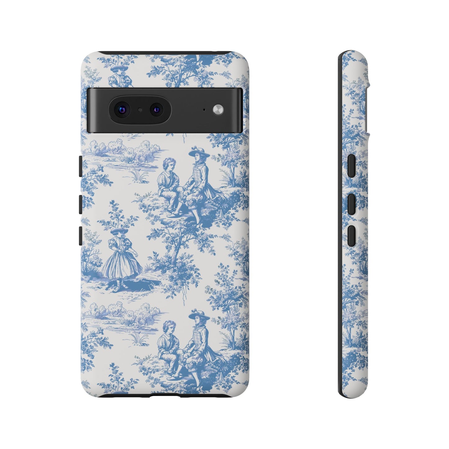 Blue Toile Phone Case – Cover for iPhone, Samsung, Google Pixel