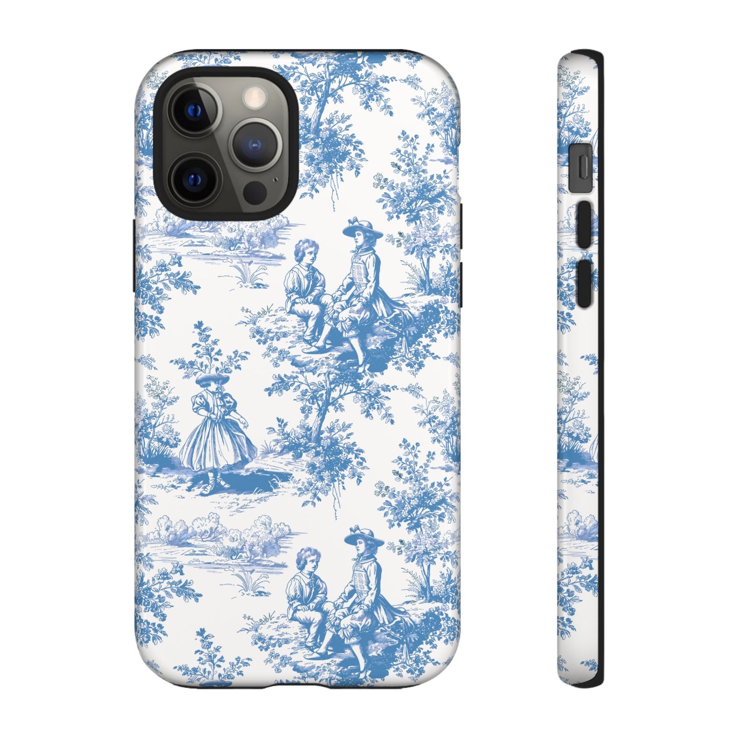 Blue Toile Phone Case – Cover for iPhone, Samsung, Google Pixel