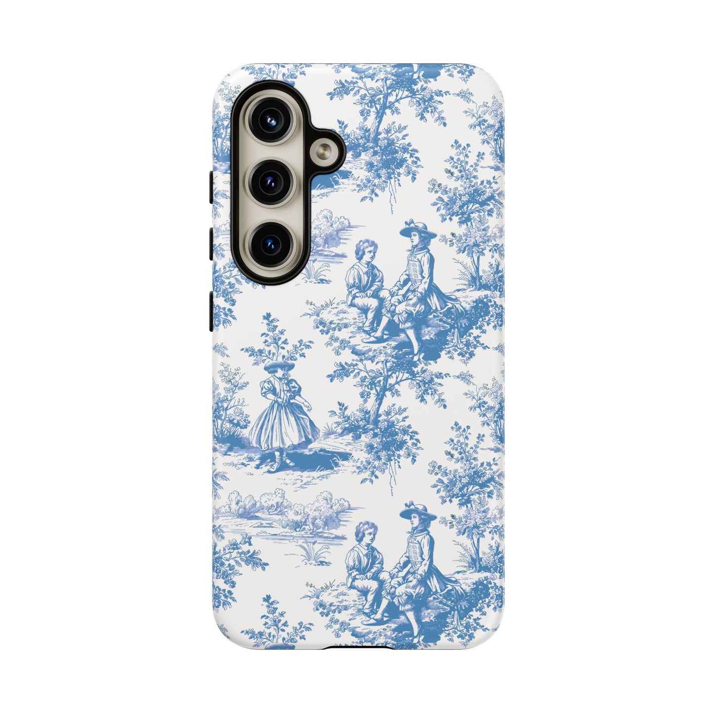 Blue Toile Phone Case – Cover for iPhone, Samsung, Google Pixel