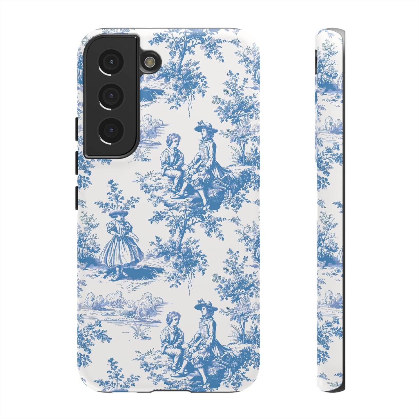 Blue Toile Phone Case – Cover for iPhone, Samsung, Google Pixel