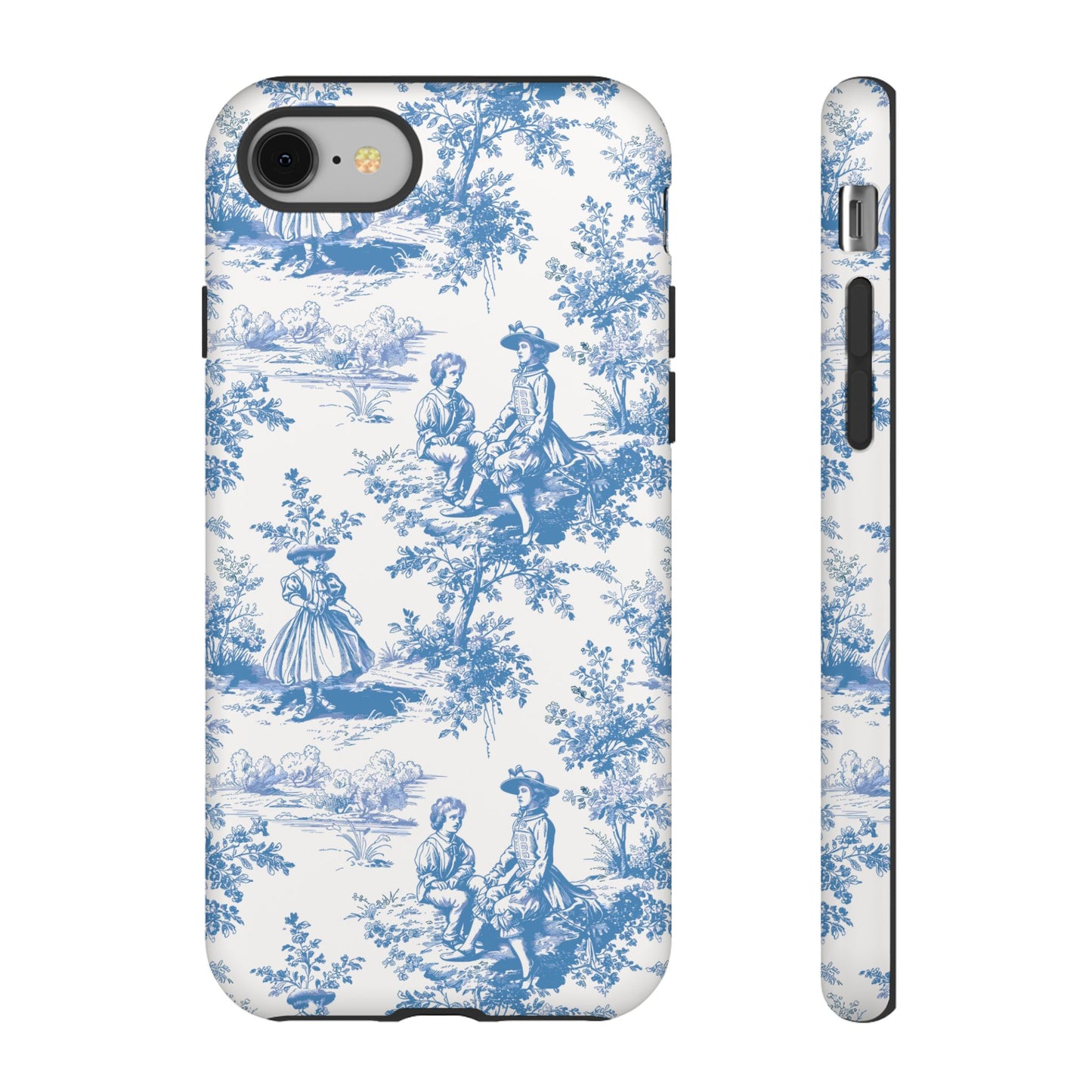 Blue Toile Phone Case – Cover for iPhone, Samsung, Google Pixel