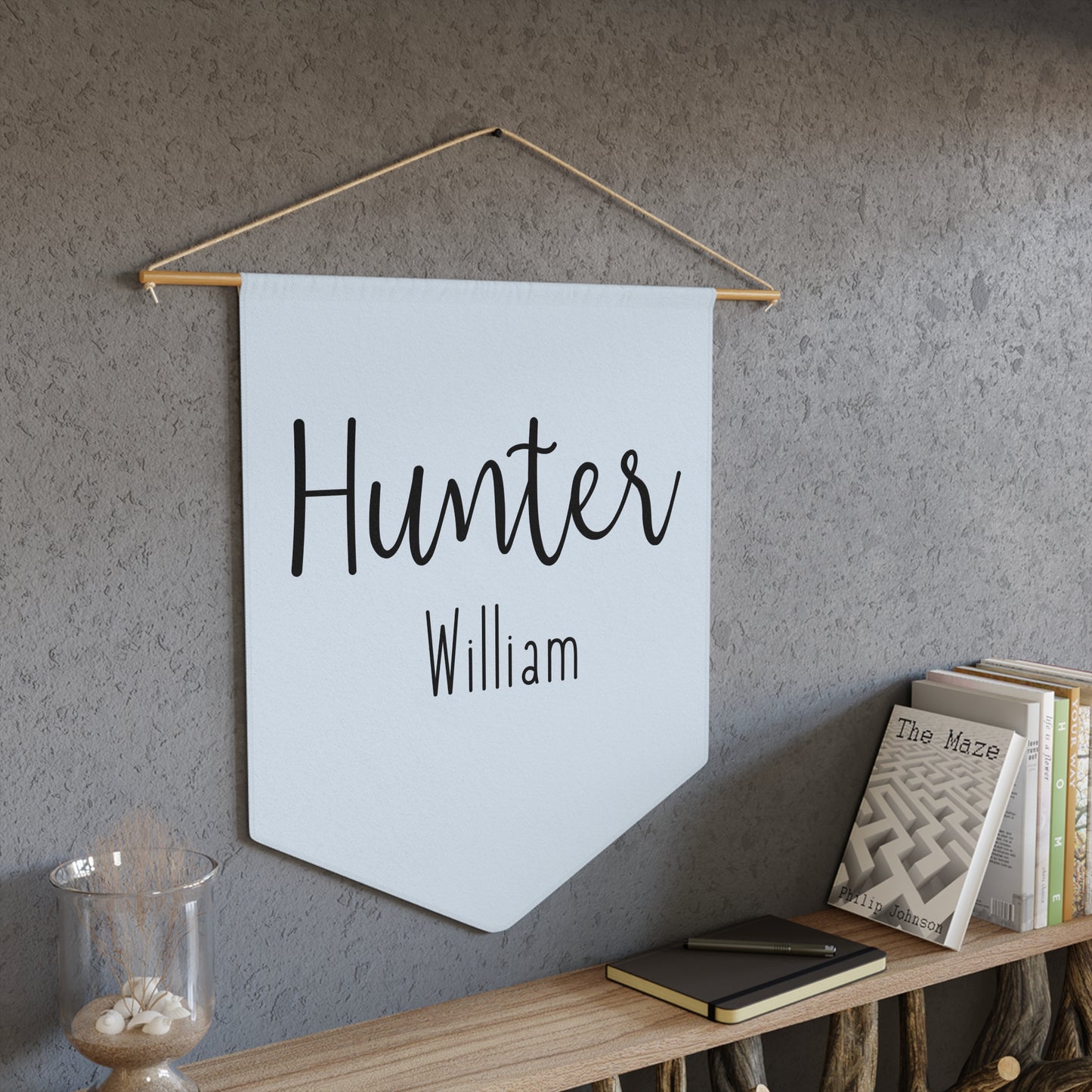 Custom Baby Name Pennant, Nursery/ Kids Room Personalized Flag