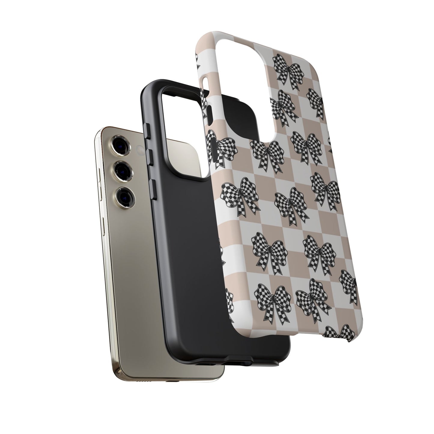 iPhone 16, Samsung S25, Google Pixel 9 Tough Phone Case, Coquette Retro Design All Models