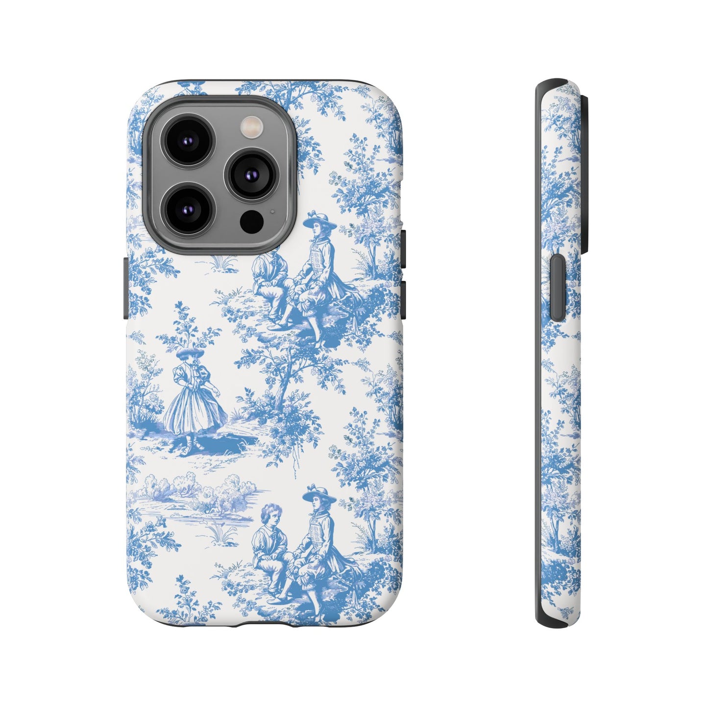 Blue Toile Phone Case –  Cover for iPhone, Samsung, Google Pixel