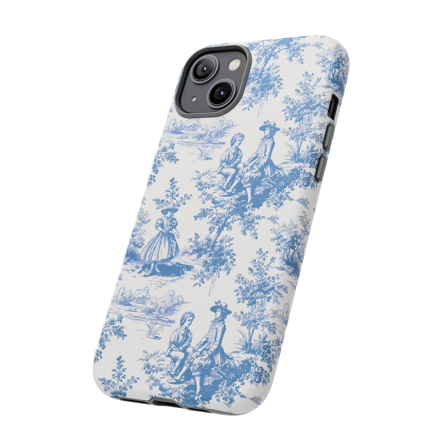 Blue Toile Phone Case –  Cover for iPhone, Samsung, Google Pixel