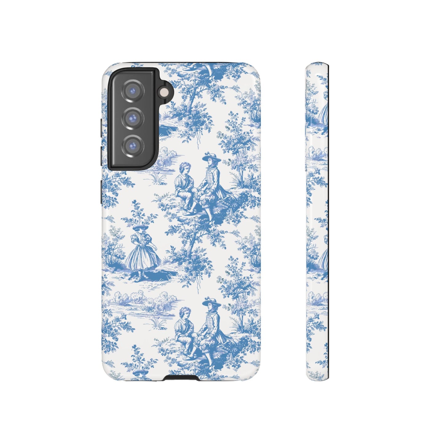 Blue Toile Phone Case –  Cover for iPhone, Samsung, Google Pixel
