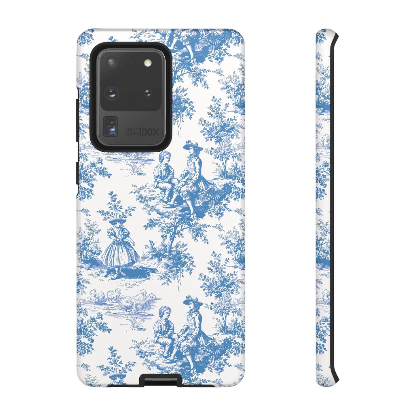 Blue Toile Phone Case –  Cover for iPhone, Samsung, Google Pixel