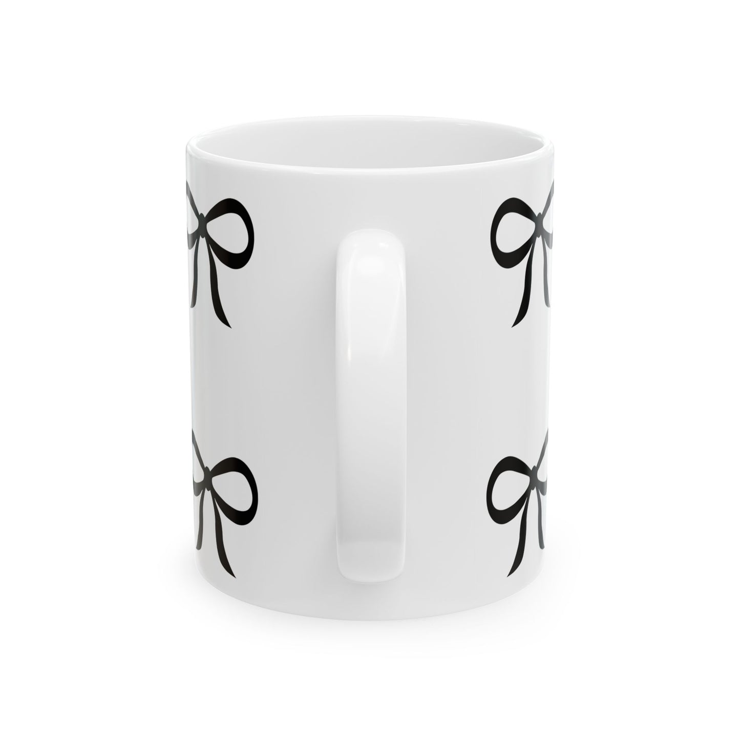 Coquette Mug, Black Bows Coffee Cup