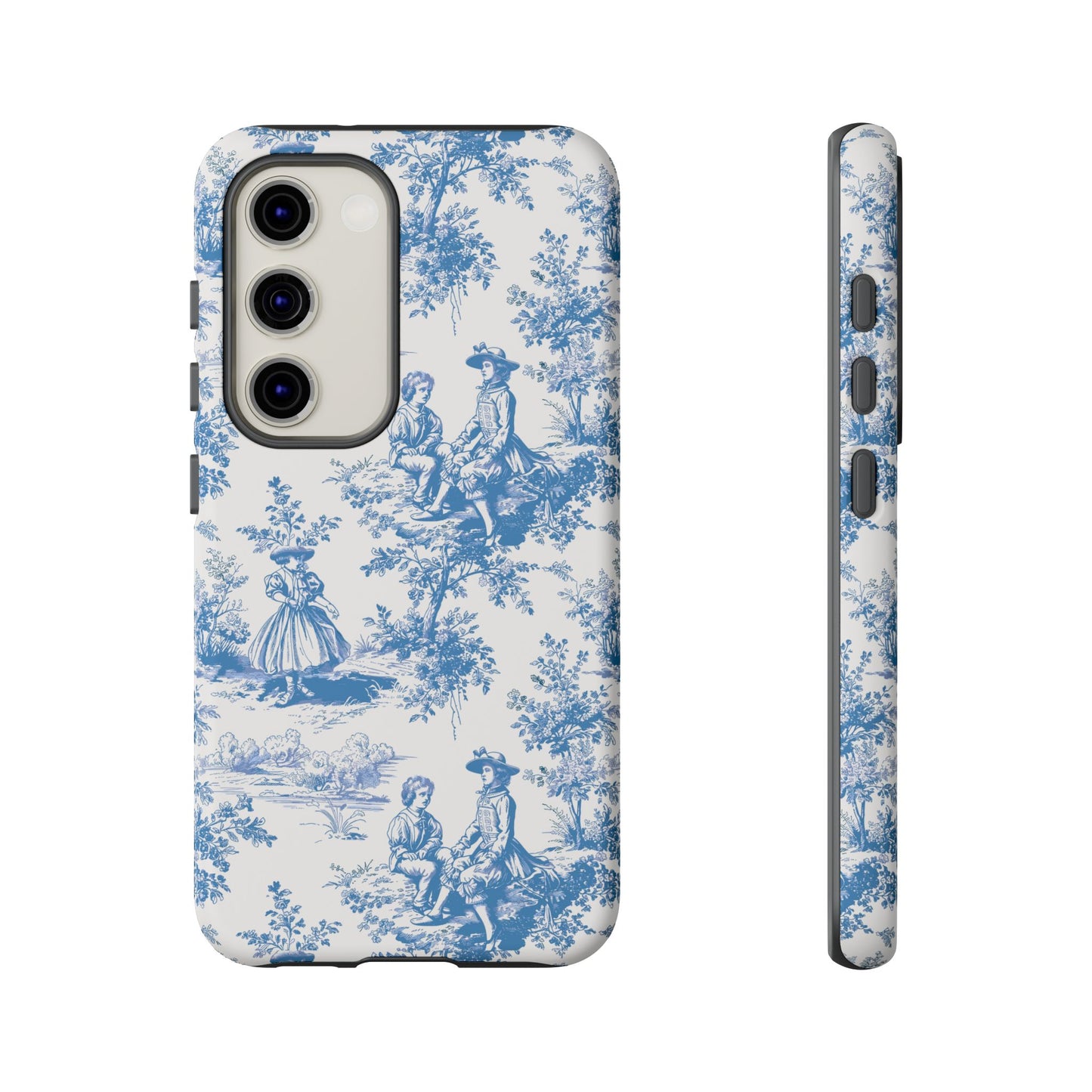 Blue Toile Phone Case –  Cover for iPhone, Samsung, Google Pixel