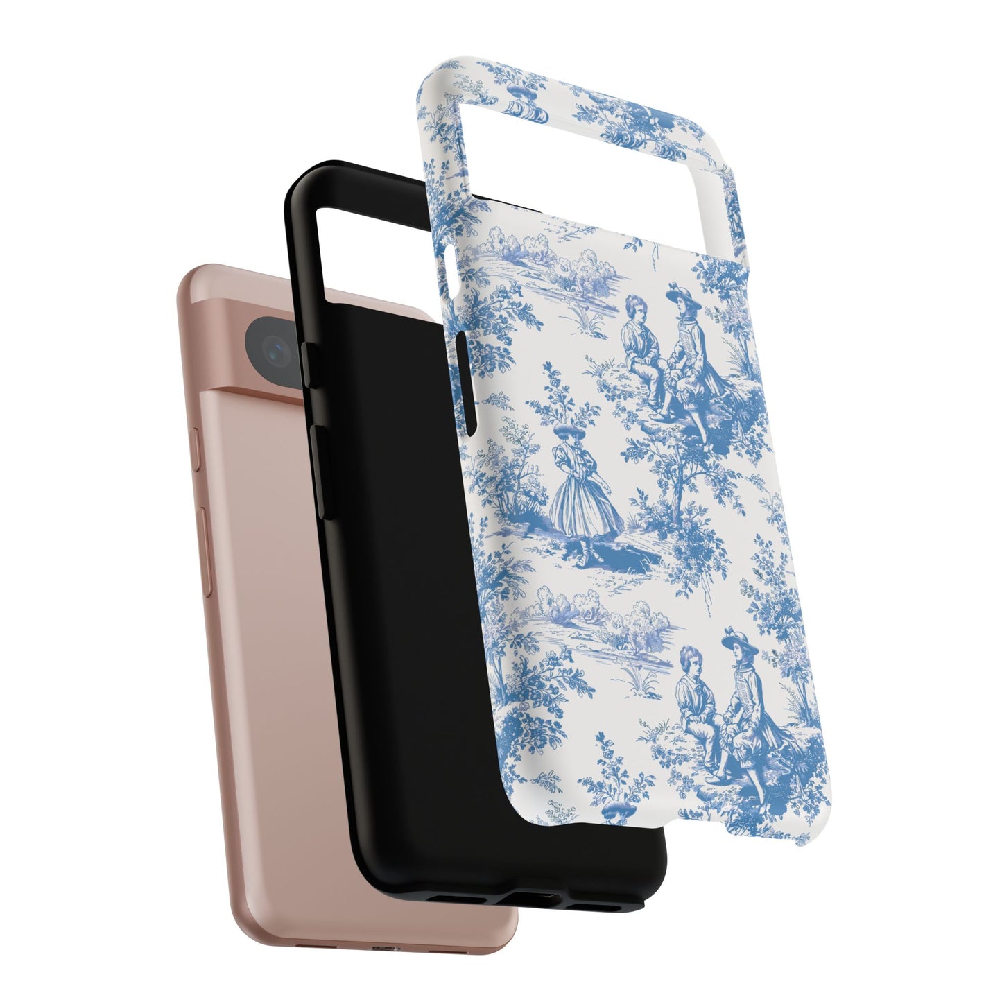 Blue Toile Phone Case –  Cover for iPhone, Samsung, Google Pixel