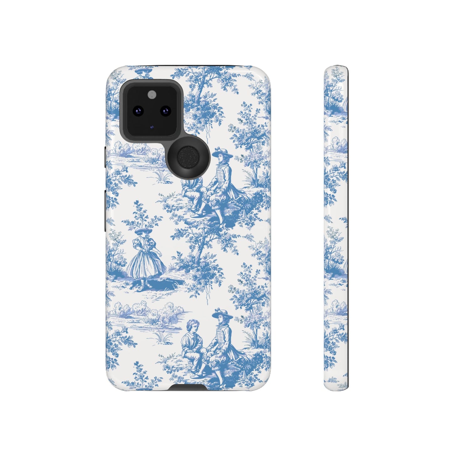Blue Toile Phone Case –  Cover for iPhone, Samsung, Google Pixel