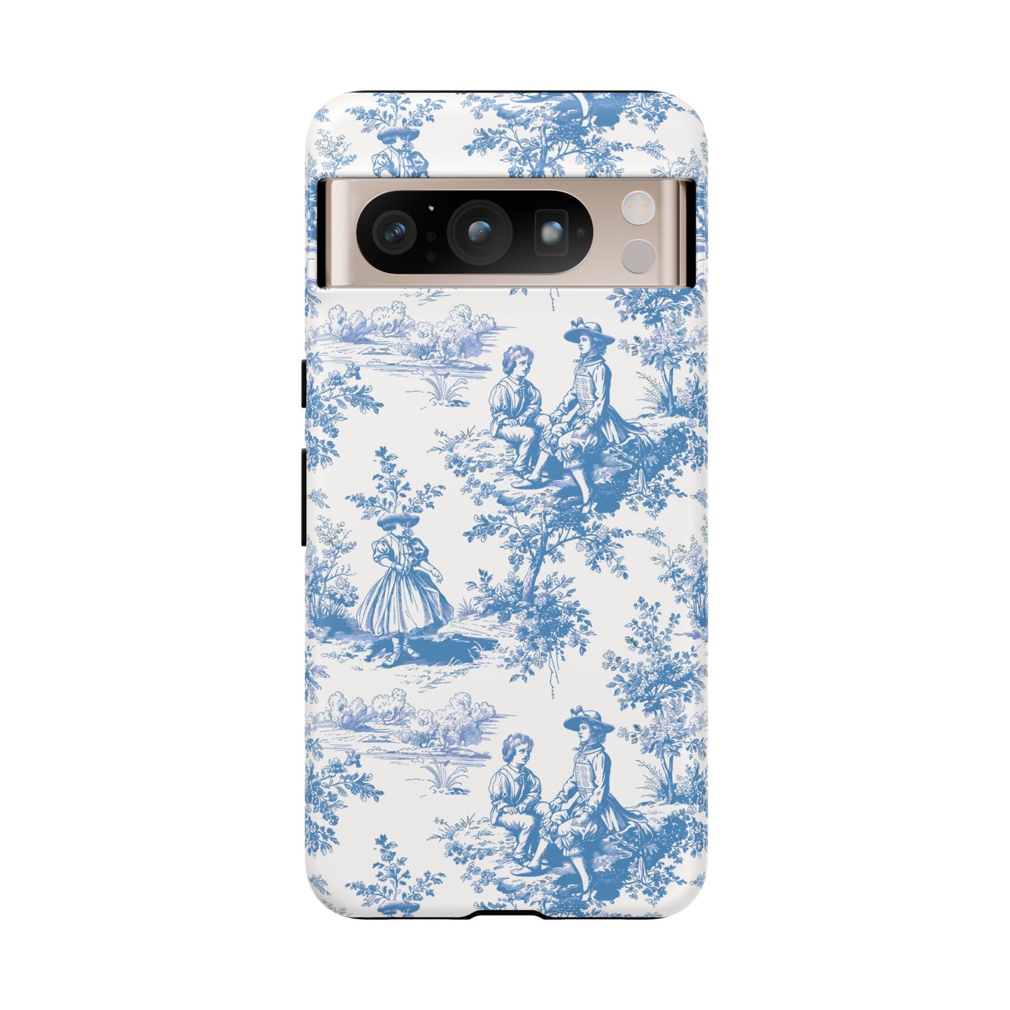 Blue Toile Phone Case –  Cover for iPhone, Samsung, Google Pixel