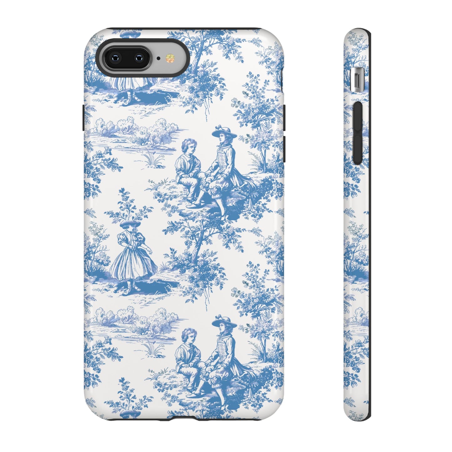 Blue Toile Phone Case –  Cover for iPhone, Samsung, Google Pixel