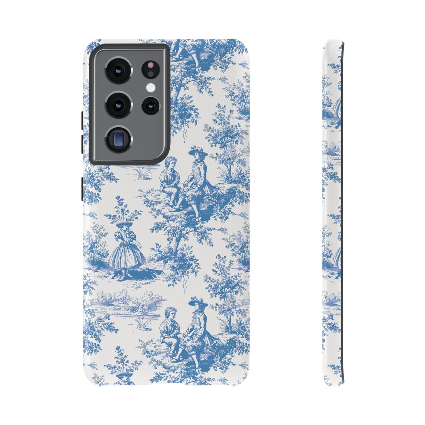 Blue Toile Phone Case –  Cover for iPhone, Samsung, Google Pixel