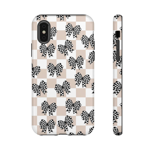 iPhone 16, Samsung S25, Google Pixel 9 Tough Phone Case, Coquette Retro Design All Models
