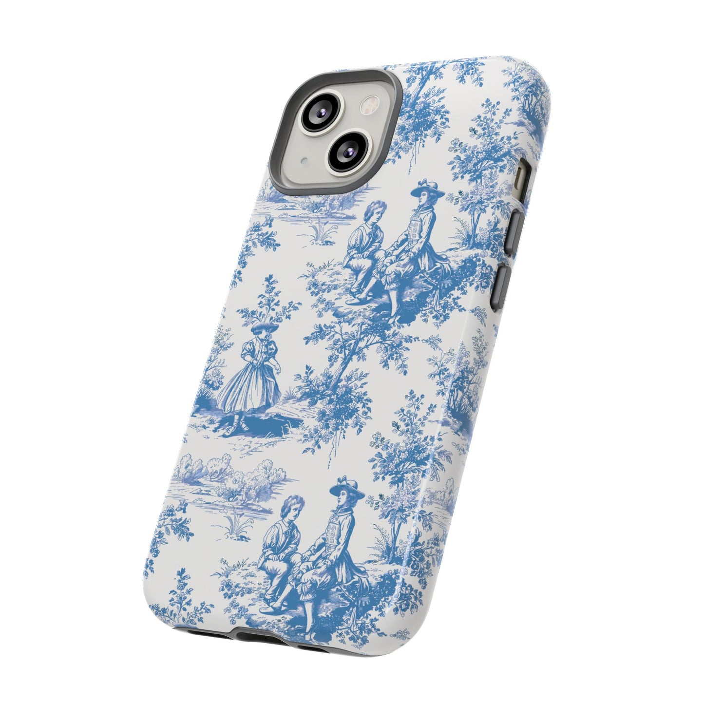 Blue Toile Phone Case –  Cover for iPhone, Samsung, Google Pixel