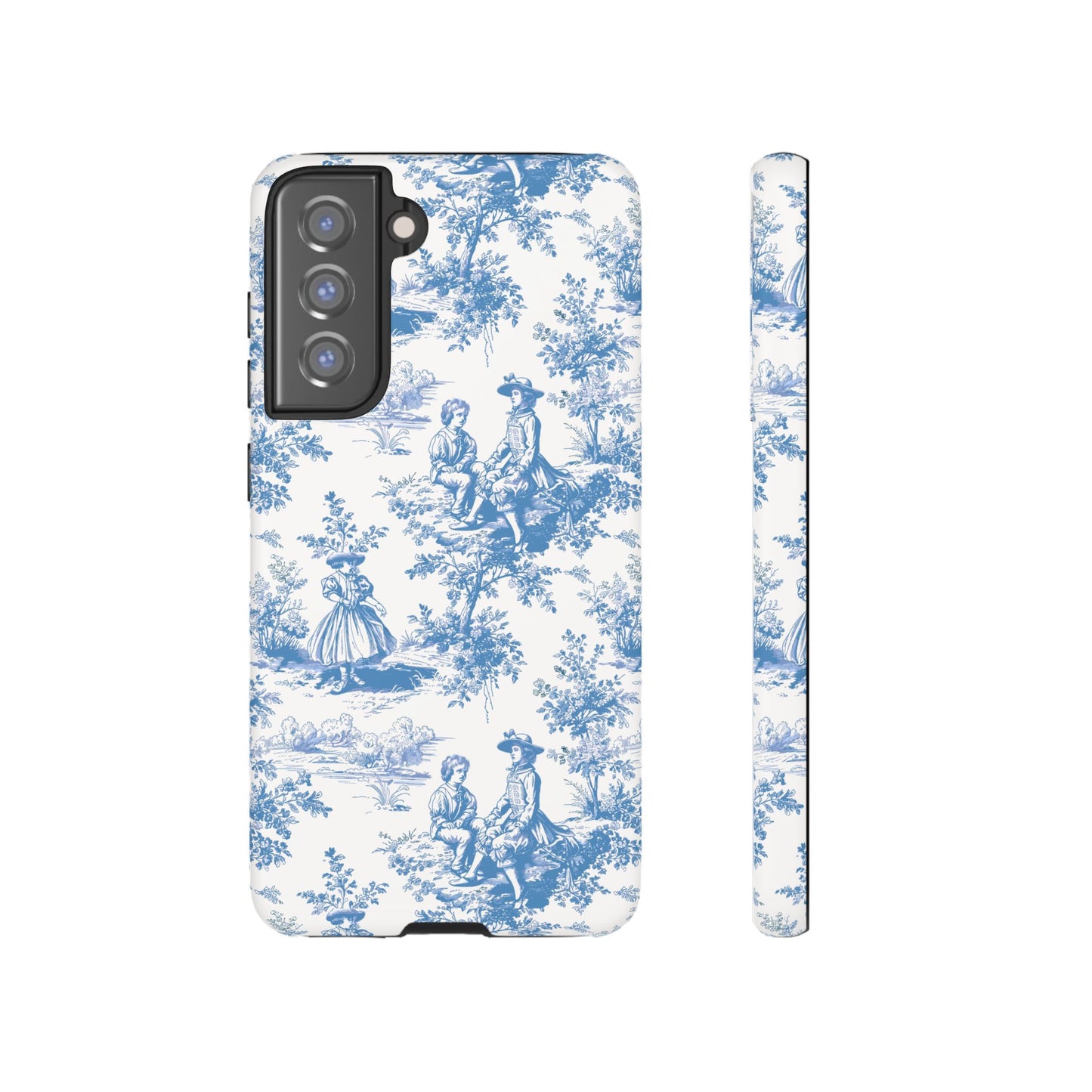 Blue Toile Phone Case –  Cover for iPhone, Samsung, Google Pixel