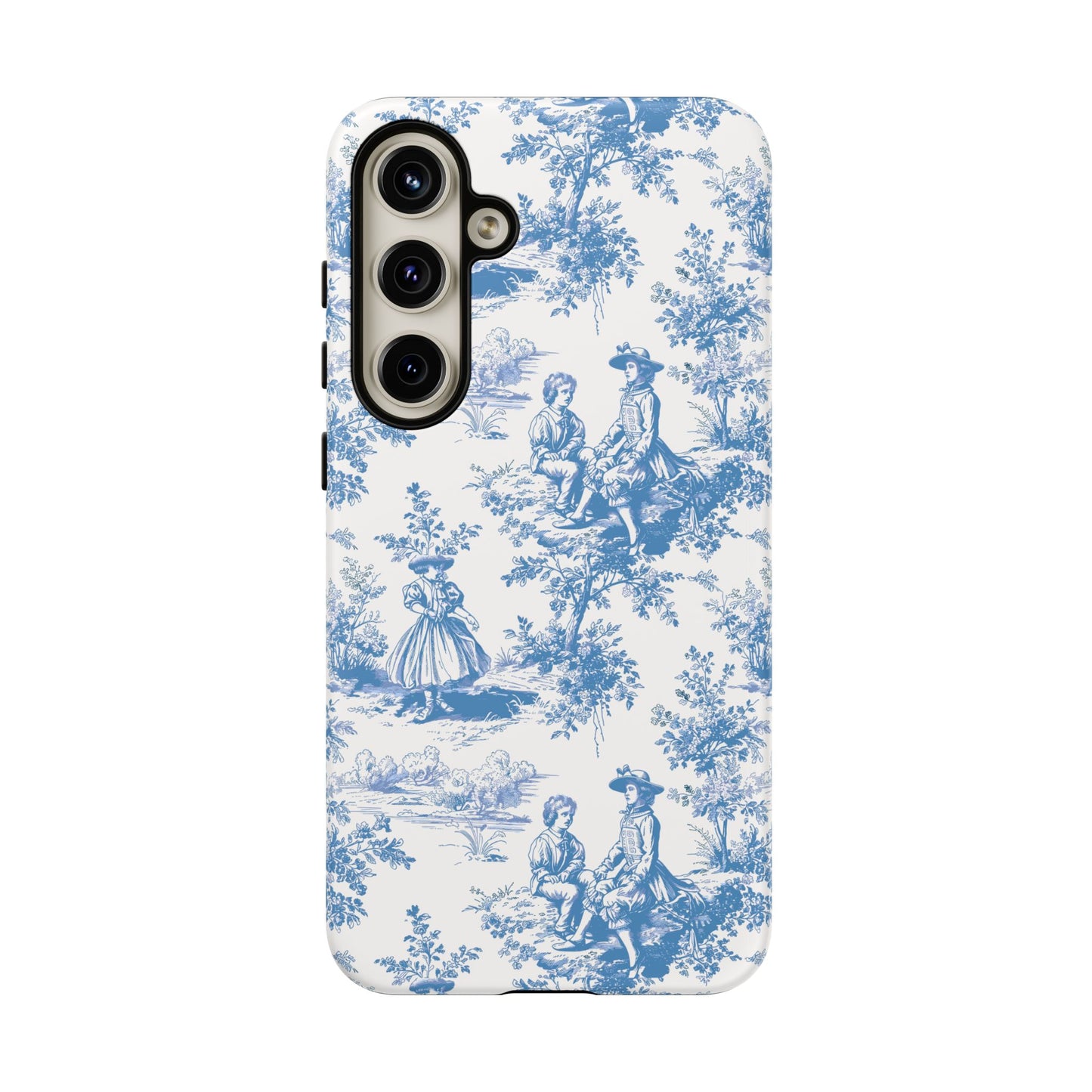 Blue Toile Phone Case –  Cover for iPhone, Samsung, Google Pixel