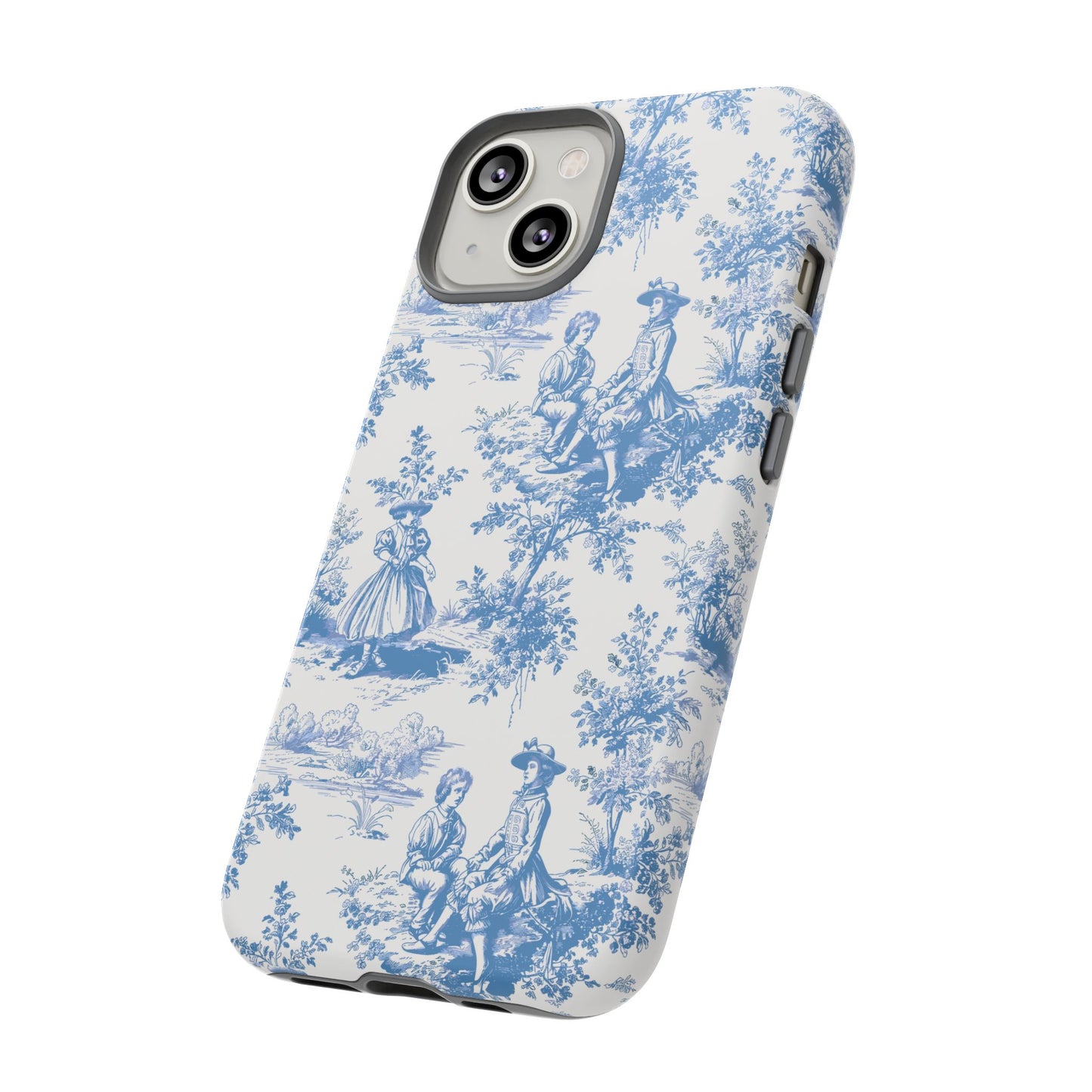 Blue Toile Phone Case –  Cover for iPhone, Samsung, Google Pixel