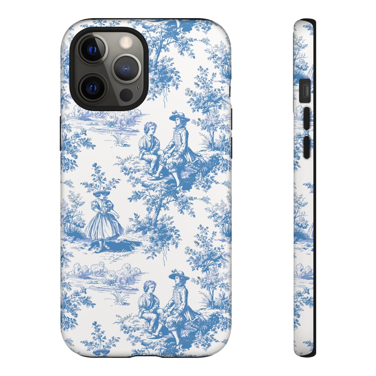 Blue Toile Phone Case –  Cover for iPhone, Samsung, Google Pixel