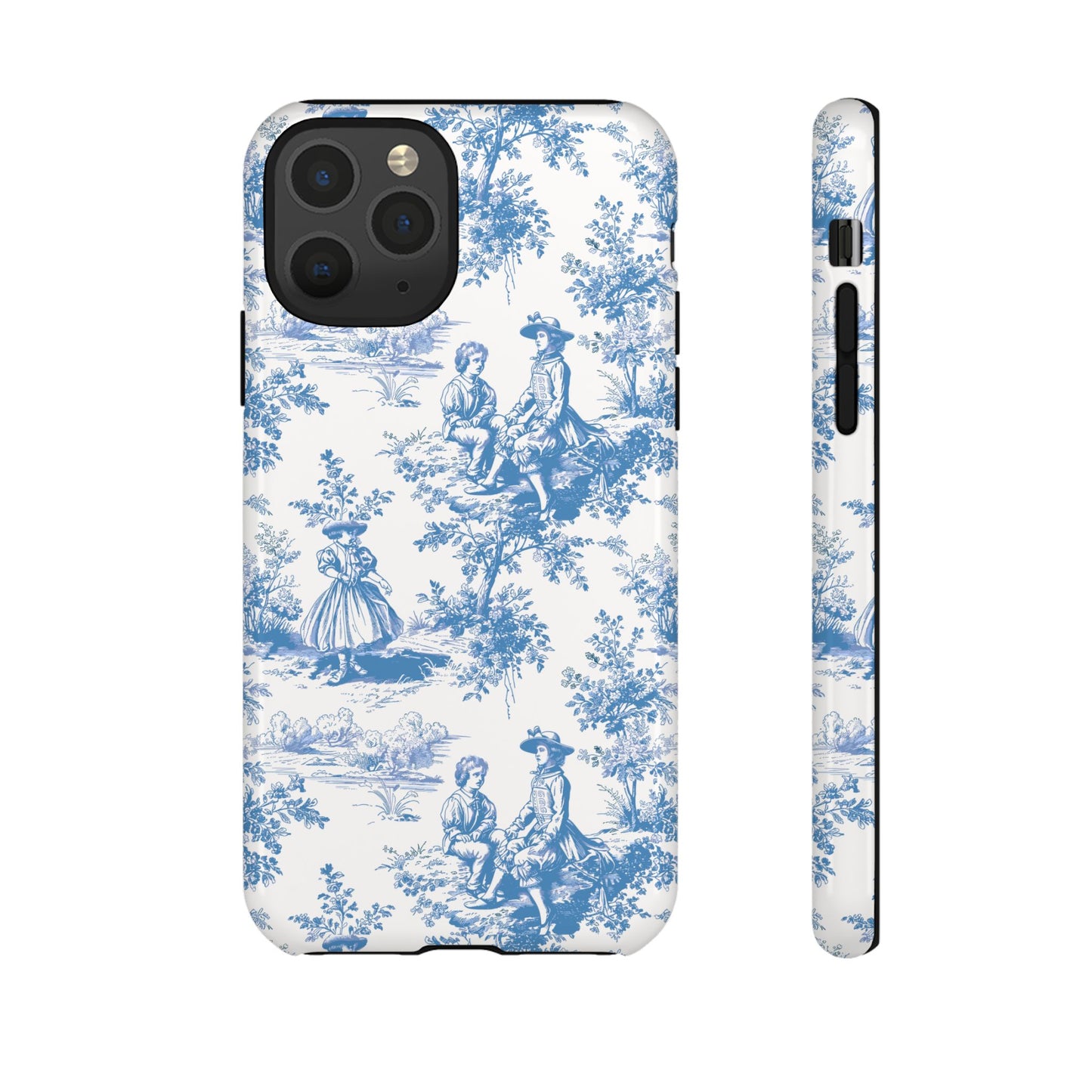 Blue Toile Phone Case –  Cover for iPhone, Samsung, Google Pixel